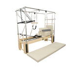 Wide-angle view of Timber Pro cadillac combo including mat converter, trapeze bar, and standing platform.