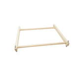 Maple wood roll-down bar with stainless steel eyelets for versatile pilates cadillac exercises.